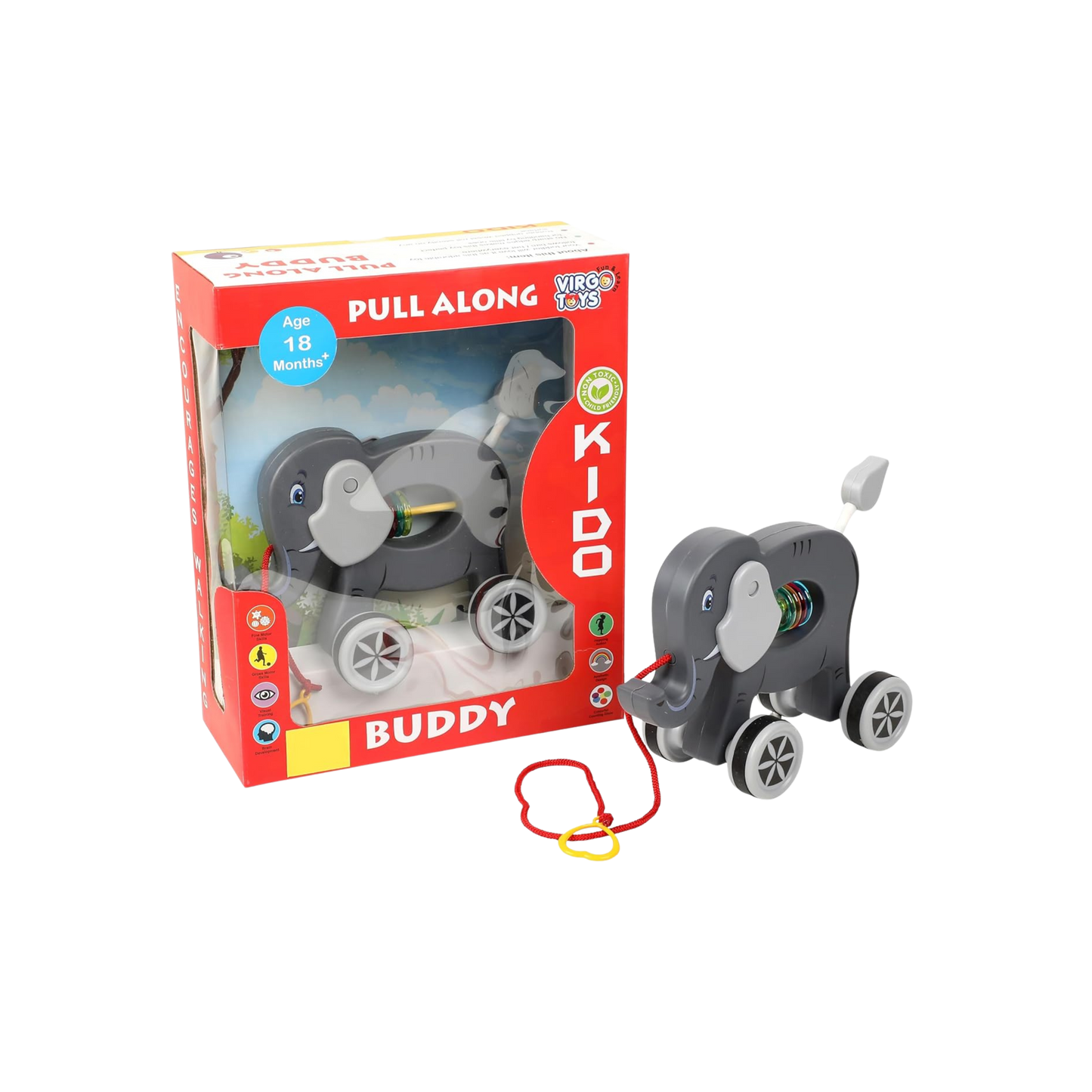 PULL ALONG BUDDY - ELEPHANT
