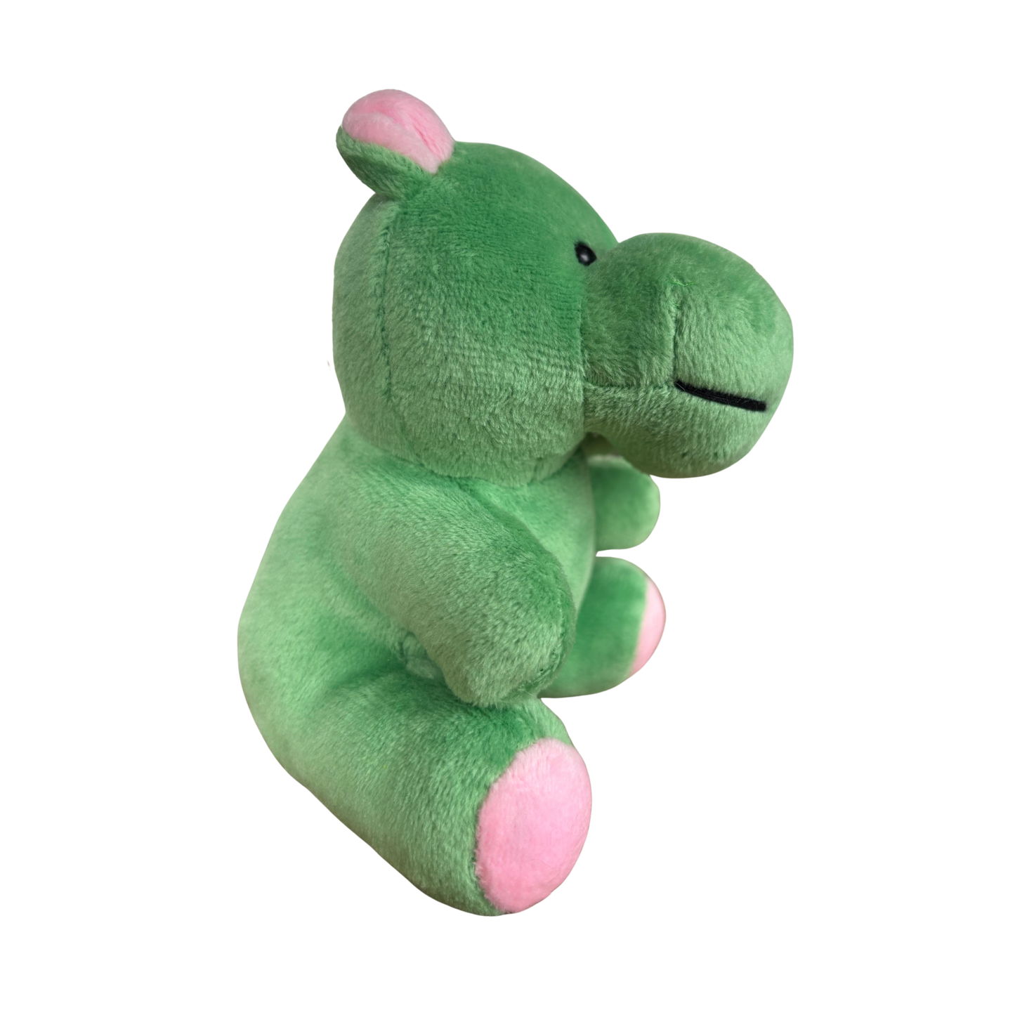 GREEN HIPPO HANGING SOFT TOY - 15 CMS