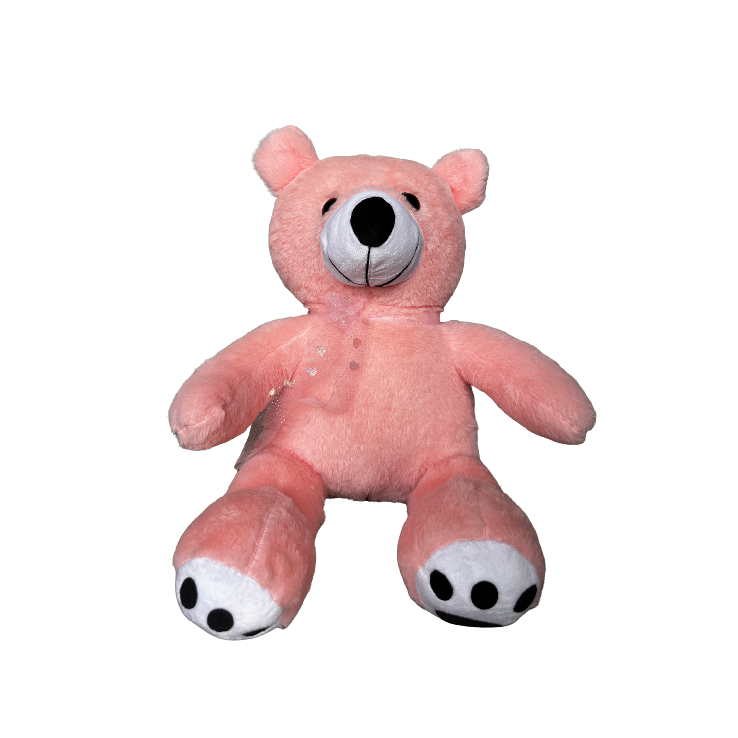 PEACH PINK TEDDY BEAR - 47 CMS