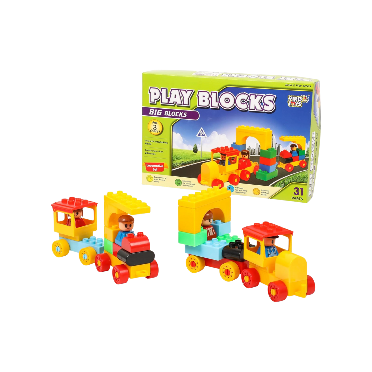 PLAY BLOCKS - LOCOMOTIVE SET