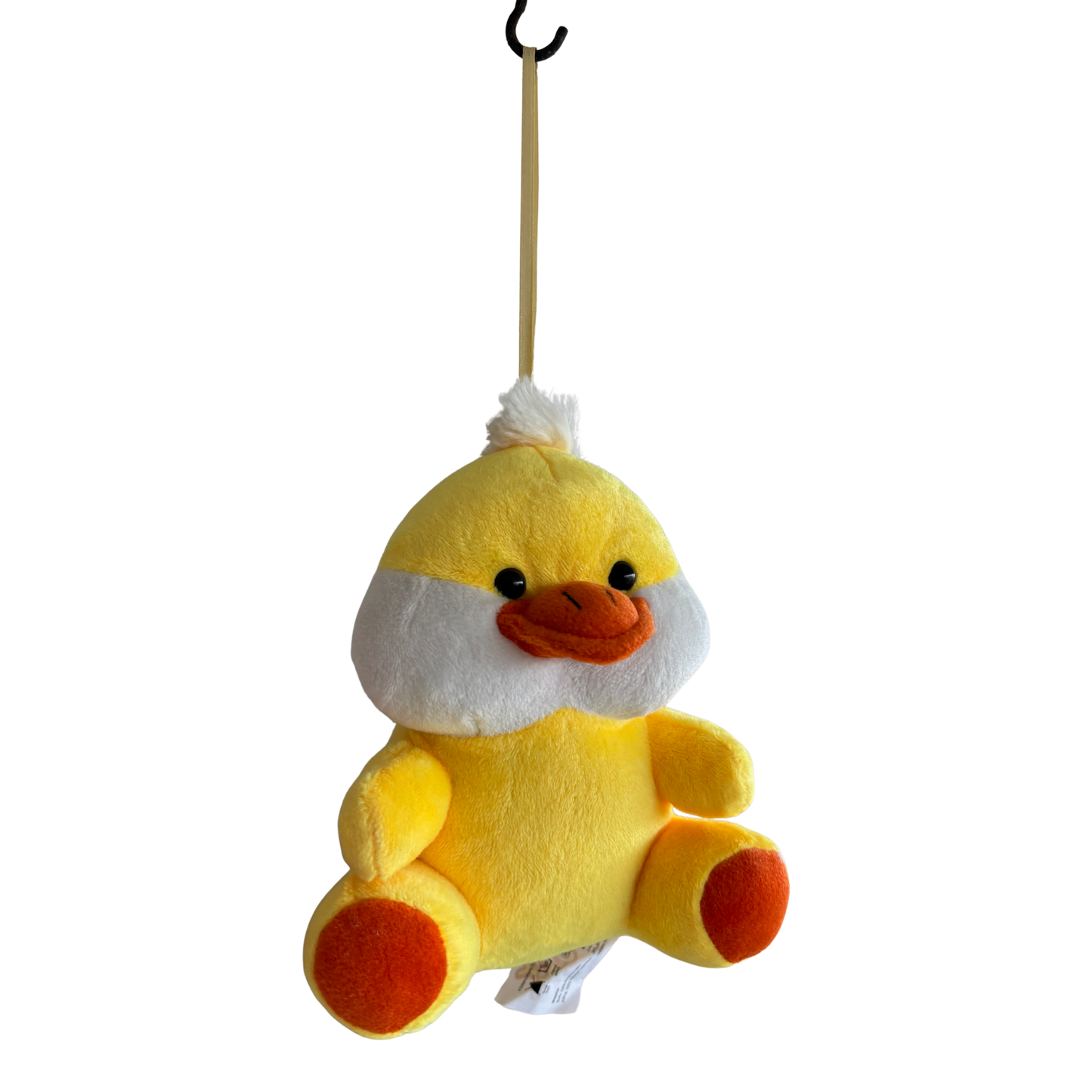 YELLOW HANGING DUCK SOFT TOY – 15 CM