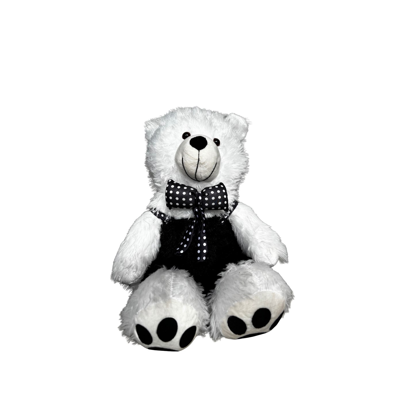 CLASSIC TEDDY BEAR WITH POLKA BOW - 52 CMS