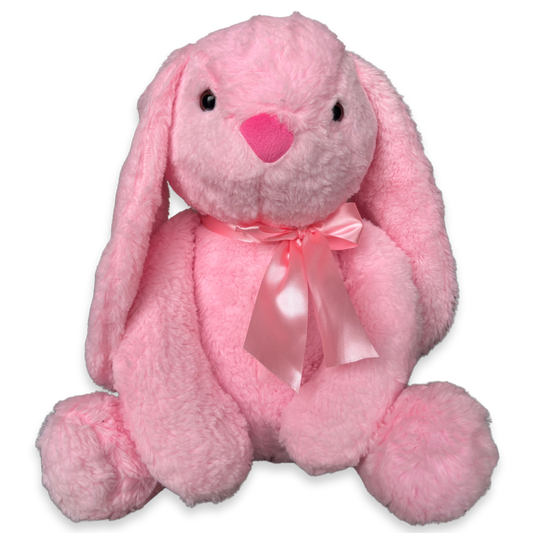 PINK BUNNY SOFT TOY WITH BOW - 62 CMS