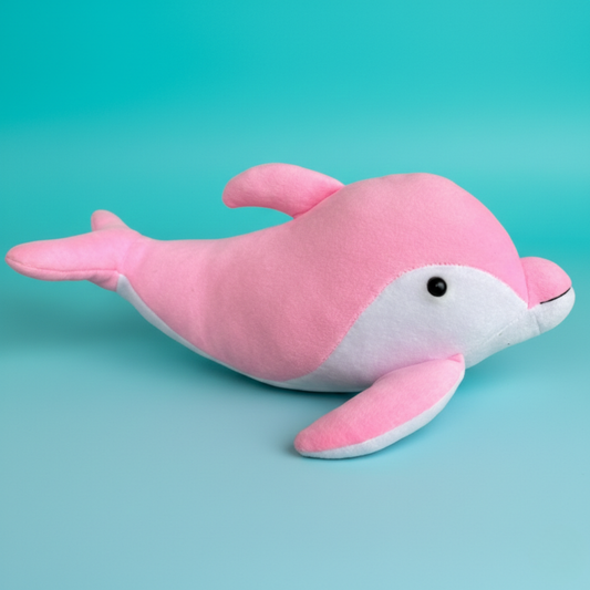 PINK DOLPHIN SOFT TOY - 25 CMS