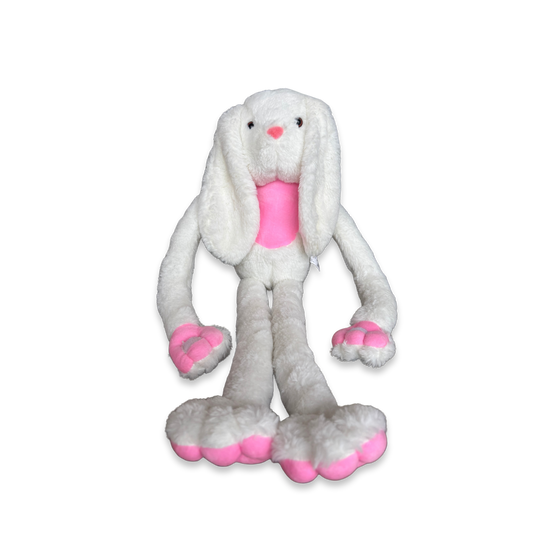 LONG LEGGED WHITE BUNNY SOFT TOY - 62 cm