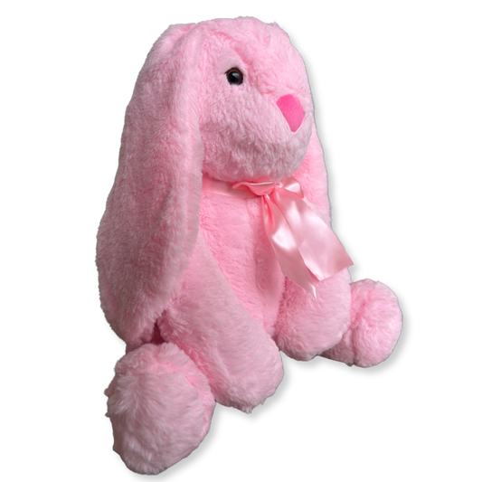 PINK BUNNY SOFT TOY WITH BOW - 62 CMS