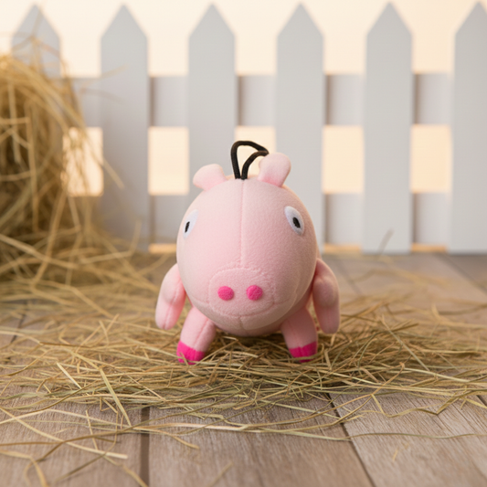 ADORABLE PINK PIG PLUSH TOY WITH EARS - 20 CMS