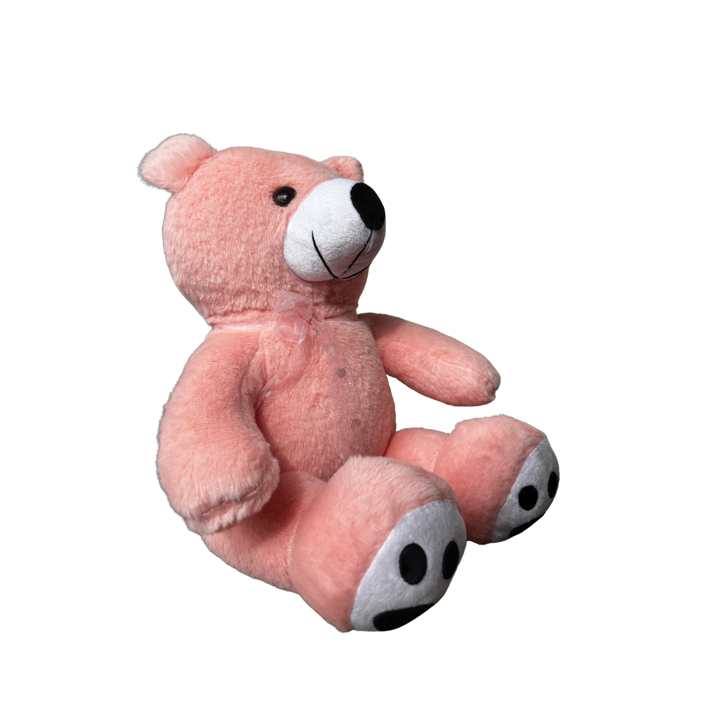 PEACH PINK TEDDY BEAR - 47 CMS
