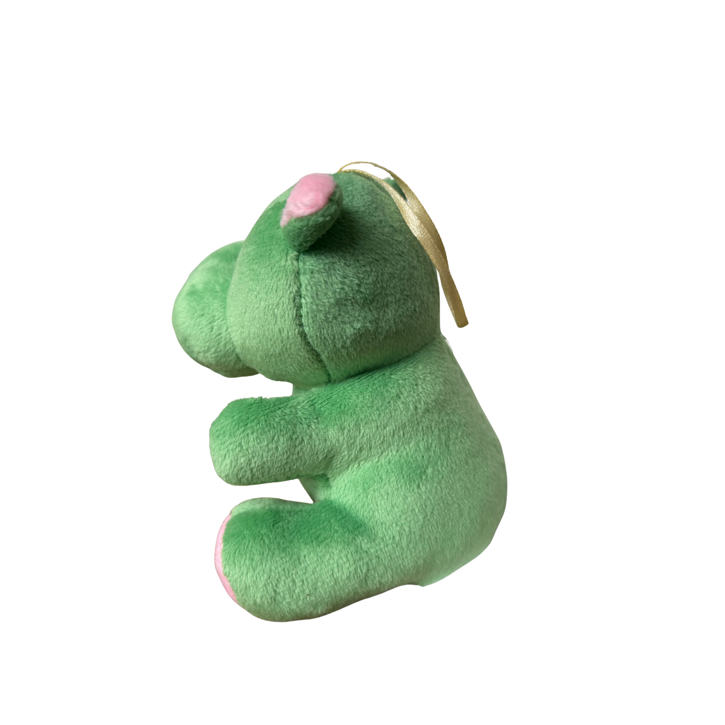 GREEN HIPPO HANGING SOFT TOY - 15 CMS