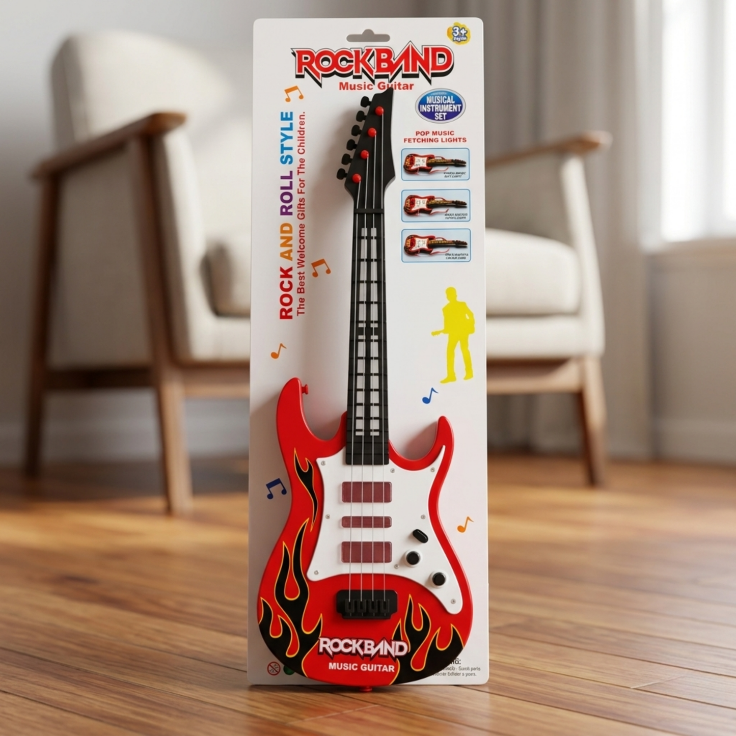 ROCKSTAR LIGHT & SOUND TOY GUITAR FOR KIDS