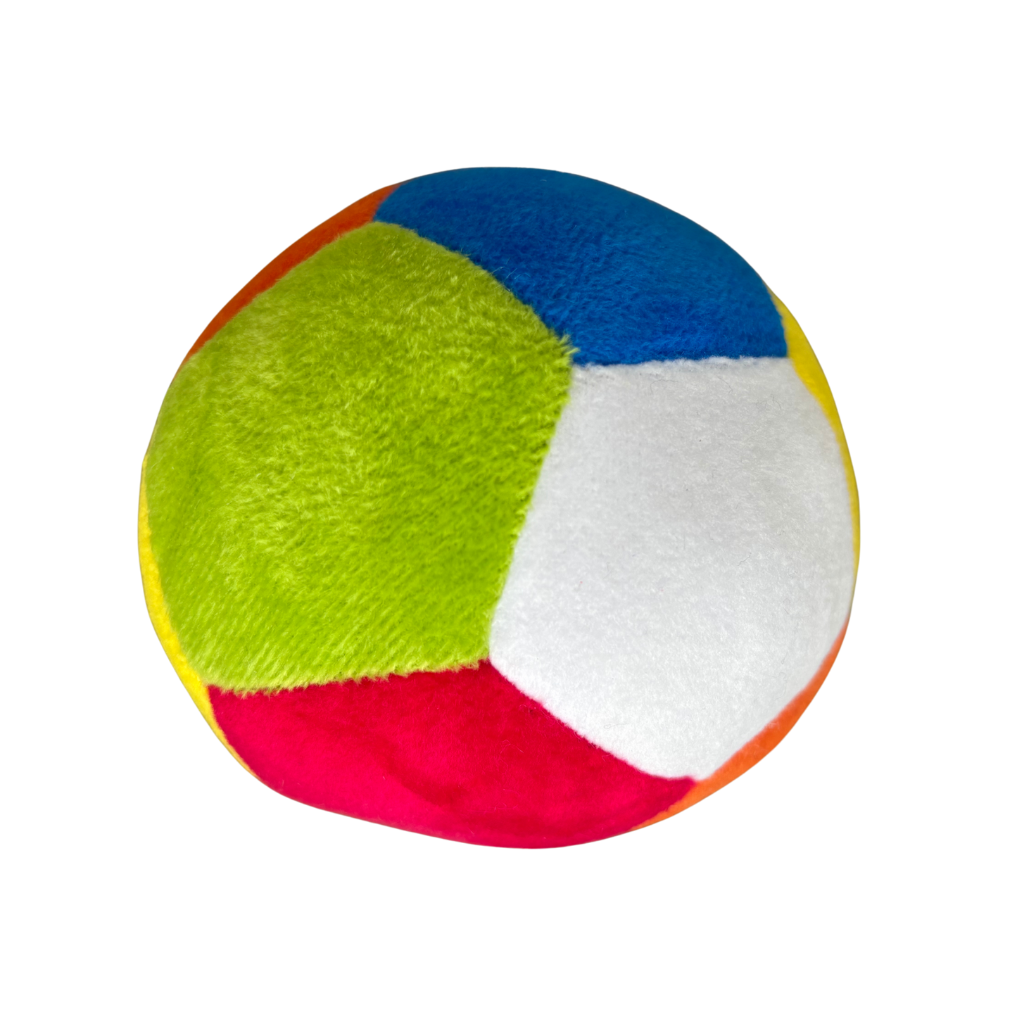 MULTICOLOUR SOFT PLUSH BALL WITH SOUND – 10CM