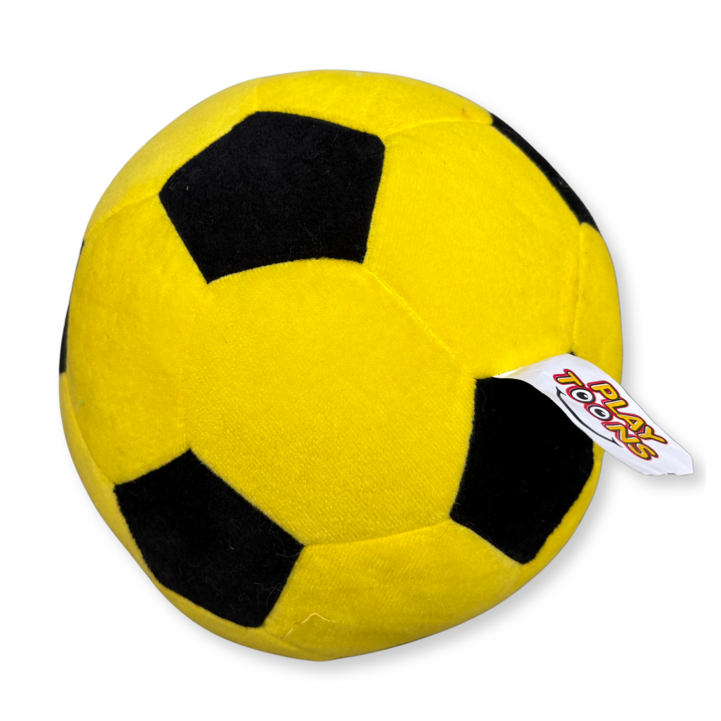 PLUSH SOCCER BALL TOY - YELLOW/BLACK