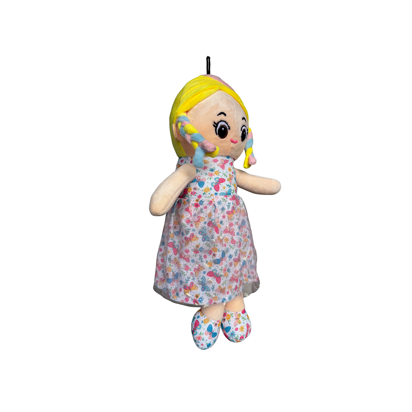 BUTTERFLY PRINT SOFT DOLL - 50 CMS
