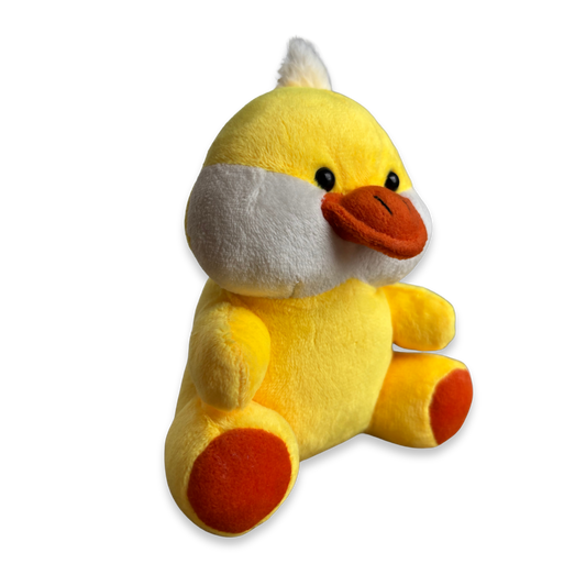 YELLOW HANGING DUCK SOFT TOY – 15 CM
