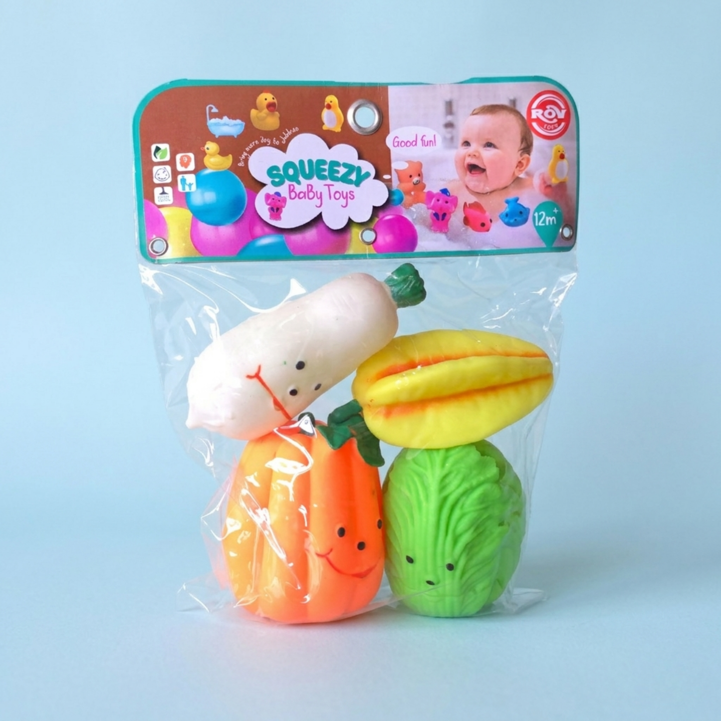 Squeezy Vegetable Chu Chu Toy (Set of 3)