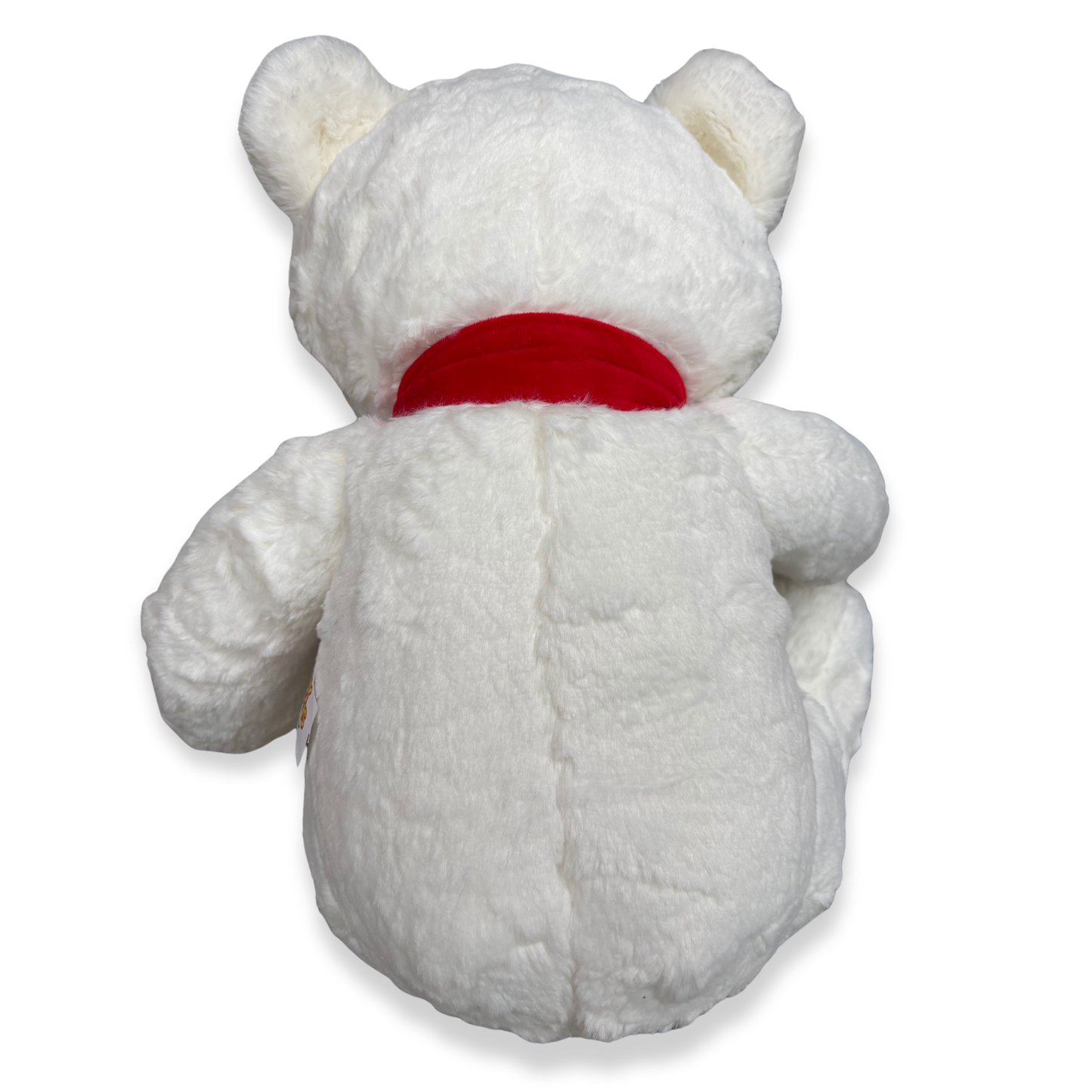 CLASSIC WHITE TEDDY BEAR SOFT TOY WITH RED SCARF – 36 CM