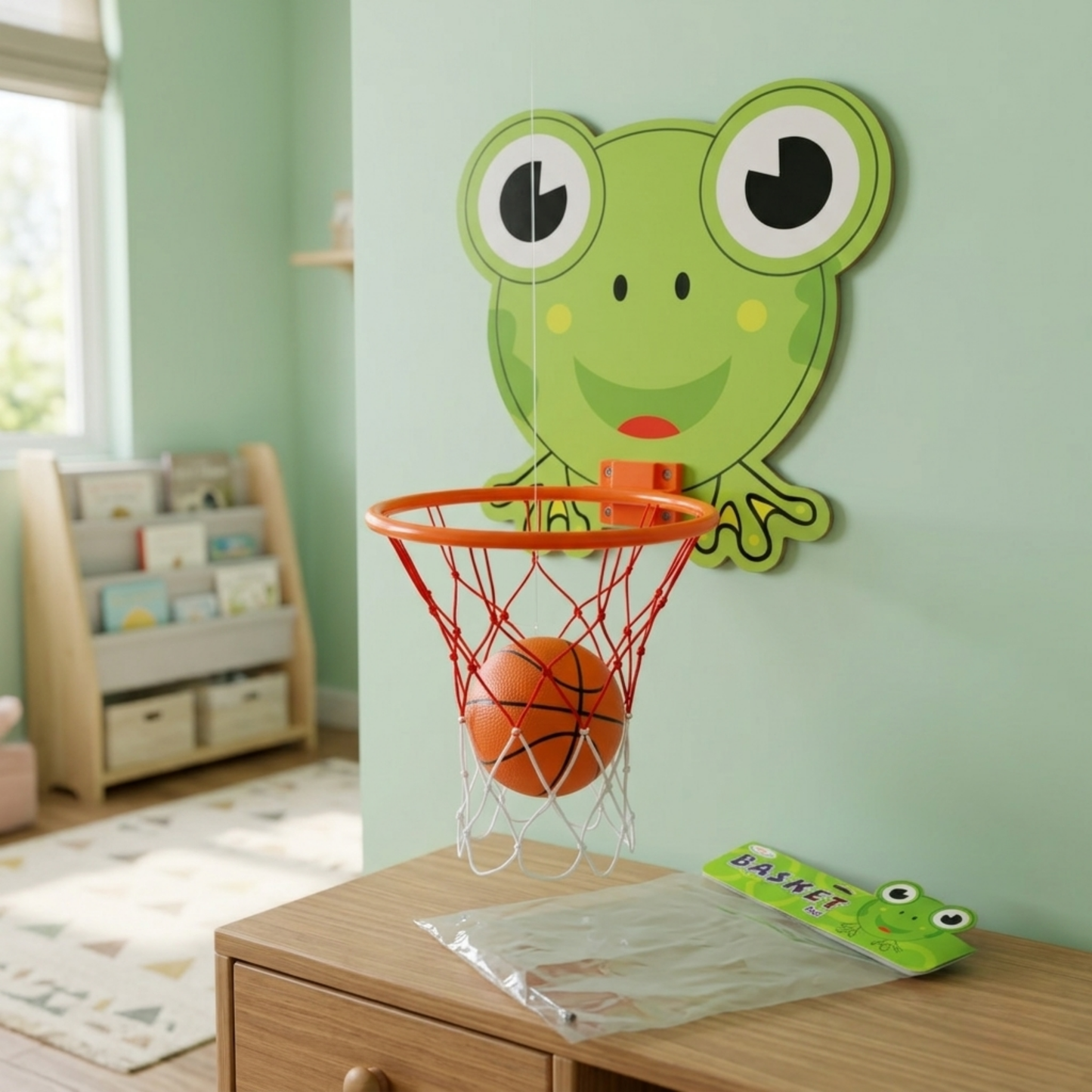 KIDS FROG BASKETBALL HOOP SET WITH BALL
