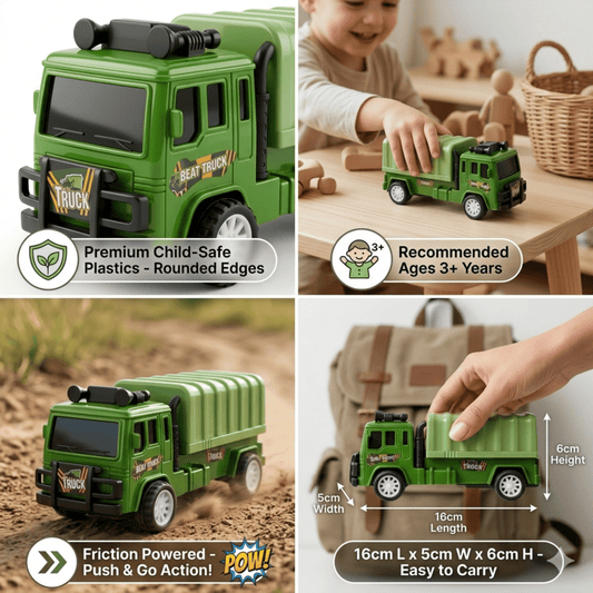 GREEN MILITARY TRUCK | FRICTION POWERED