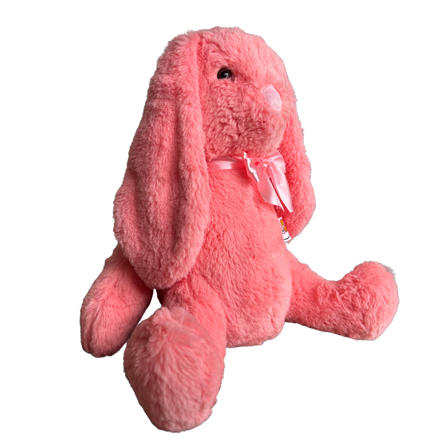 PINK PLUSH BUNNY SOFT TOY WITH SATIN BOW – 36 CM