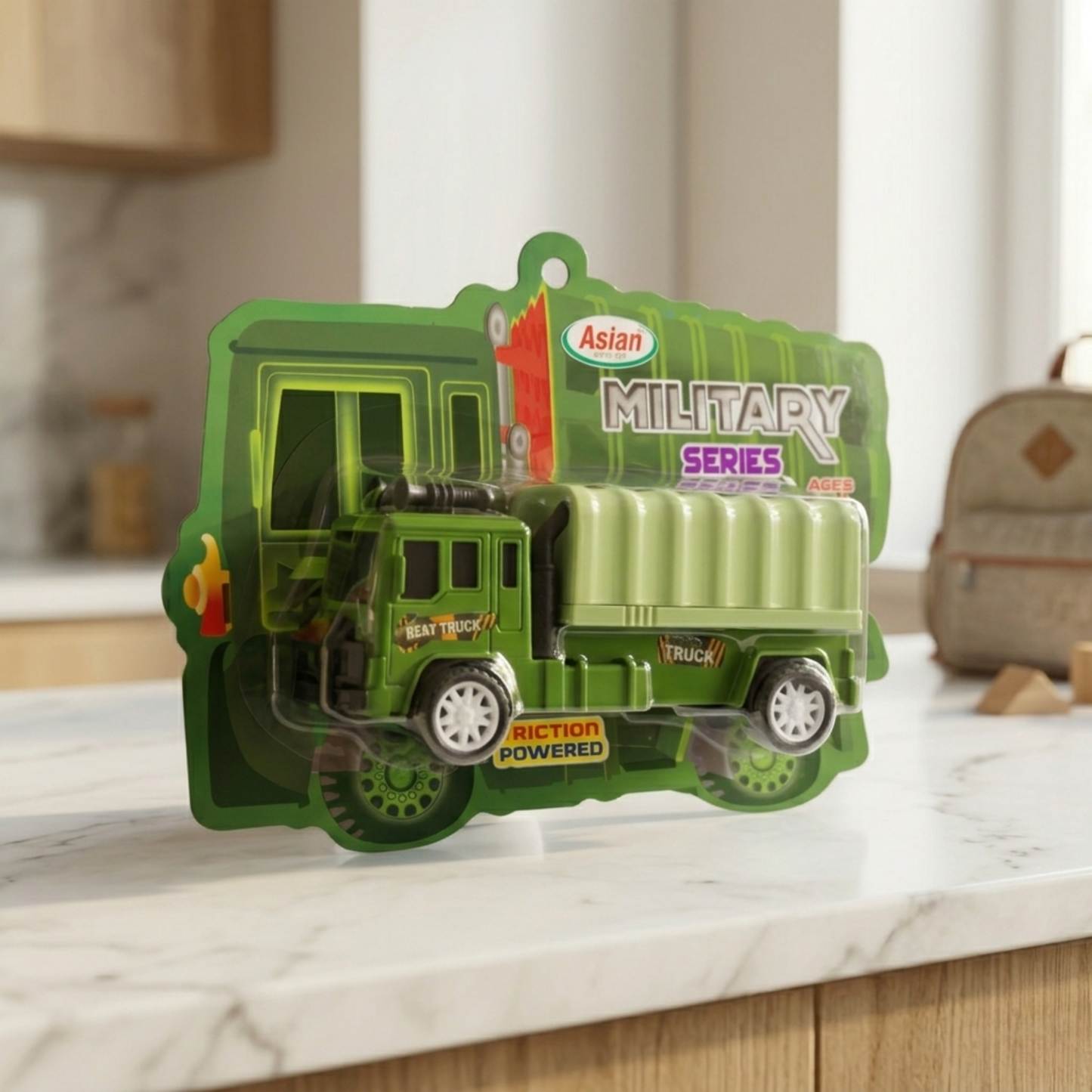 GREEN MILITARY TRUCK | FRICTION POWERED
