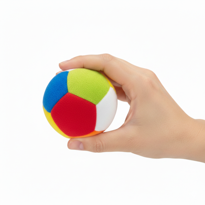 MULTICOLOUR SOFT PLUSH BALL WITH SOUND – 10CM