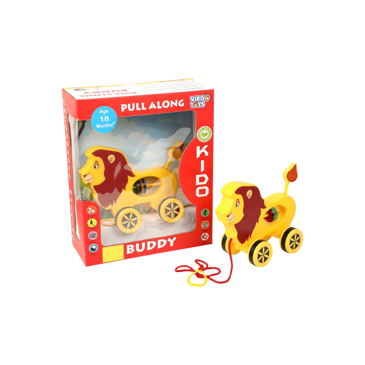 PULL ALONG BUDDY - LION