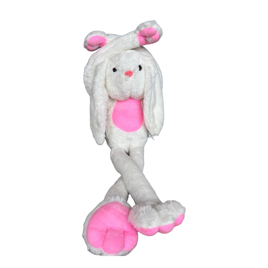 LONG LEGGED WHITE BUNNY SOFT TOY - 62 cm