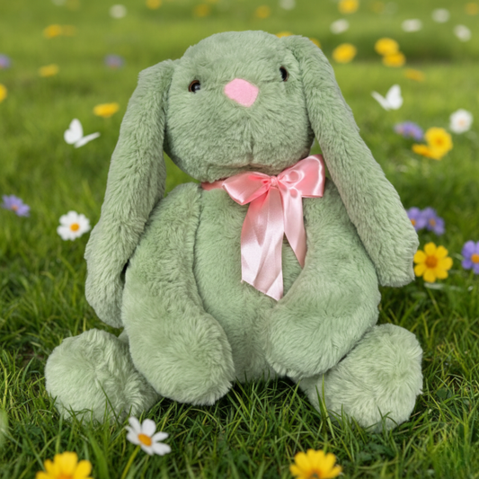 GREEN PLUSH BUNNY SOFT TOY - 36 CMS