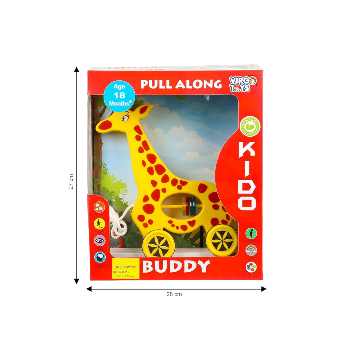 PULL ALONG BUDDY - GIRAFFE