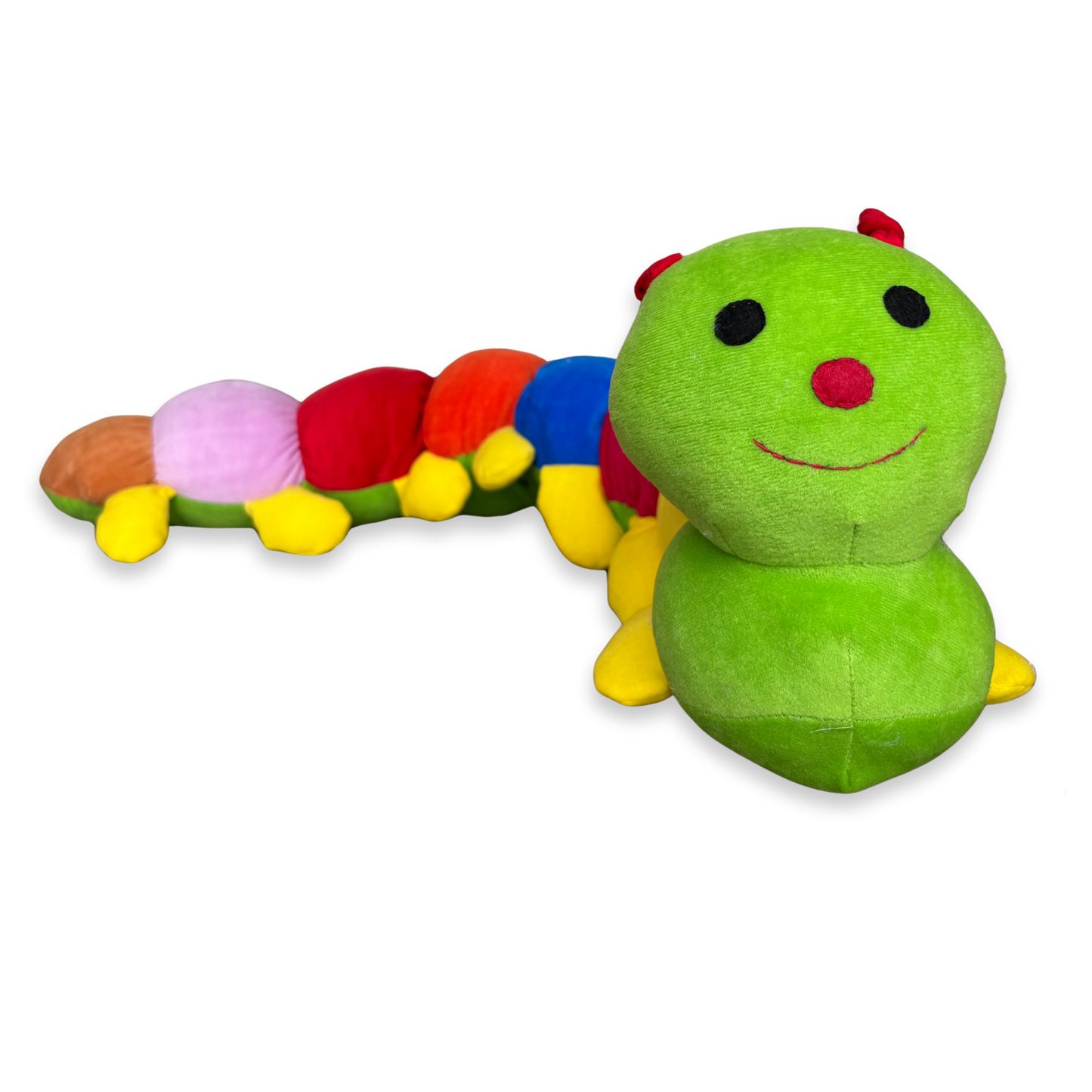 GIANT RAINBOW CATERPILLAR SOFT TOY - 83 CMS