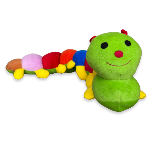 GIANT RAINBOW CATERPILLAR SOFT TOY - 83 CMS