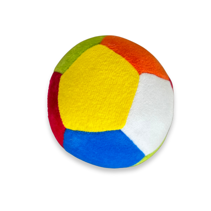 MULTICOLOUR SOFT PLUSH BALL WITH SOUND – 10CM
