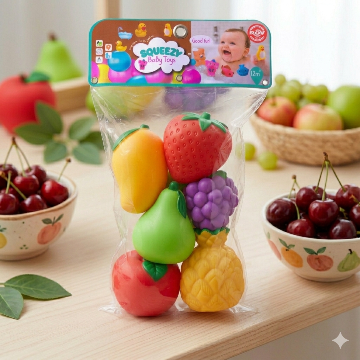 Squeezy Fruit Chu Chu Toy (Set of 6)