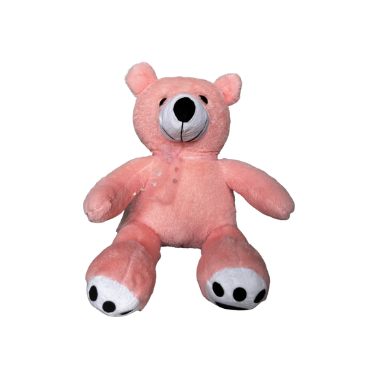 PEACH PINK TEDDY BEAR - 47 CMS