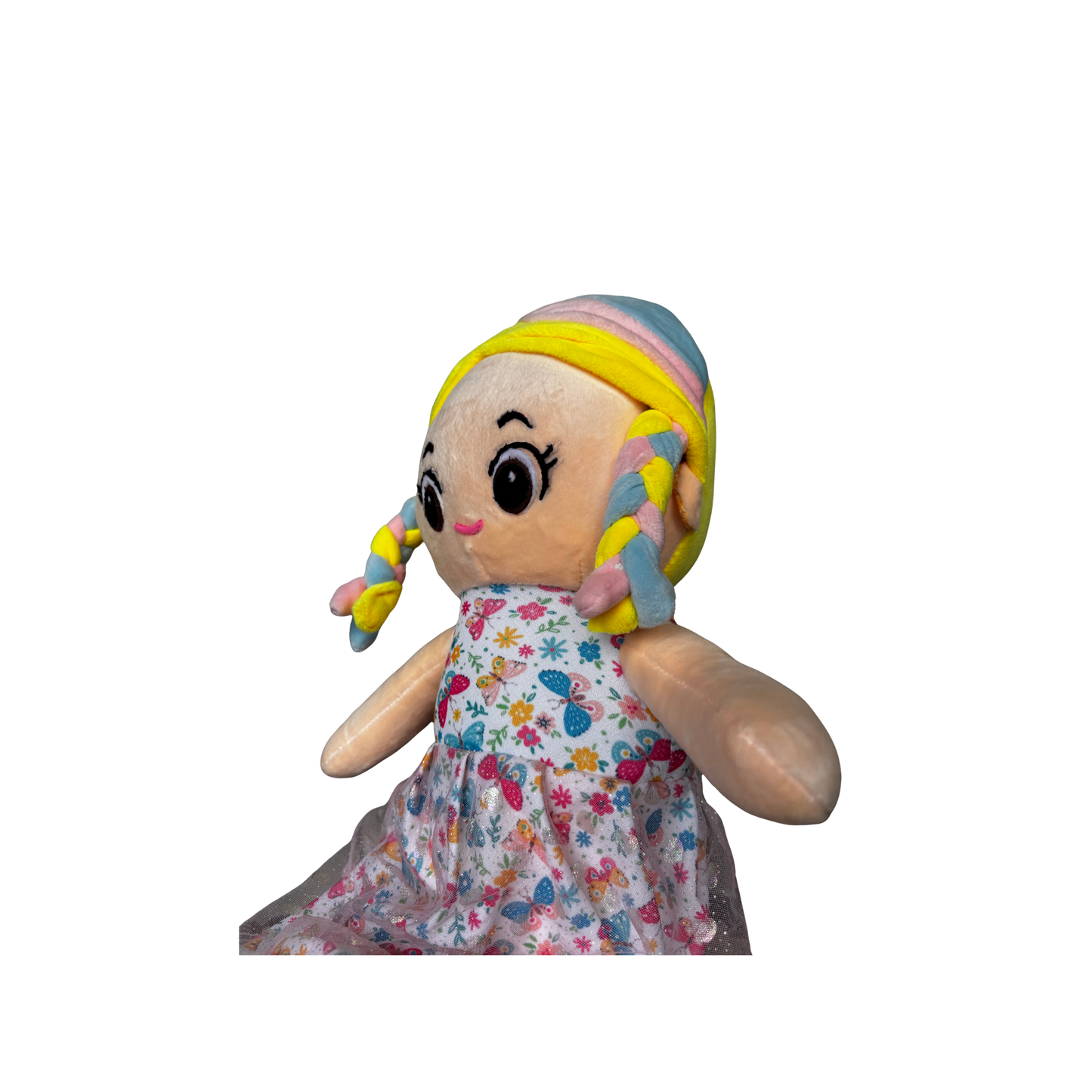 BUTTERFLY PRINT SOFT DOLL - 50 CMS