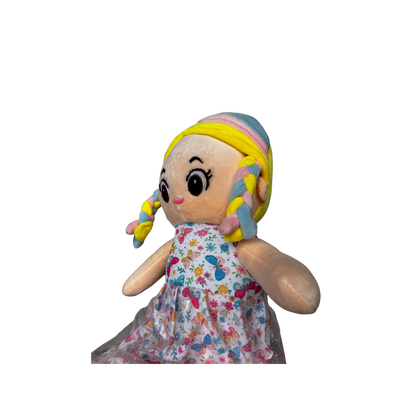 BUTTERFLY PRINT SOFT DOLL - 50 CMS