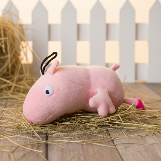 ADORABLE PINK PIG PLUSH TOY WITH EARS - 20 CMS