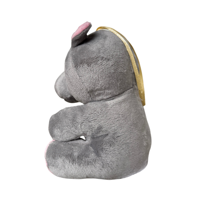 GREY HANGING HIPPO SOFT TOY - 15 CM
