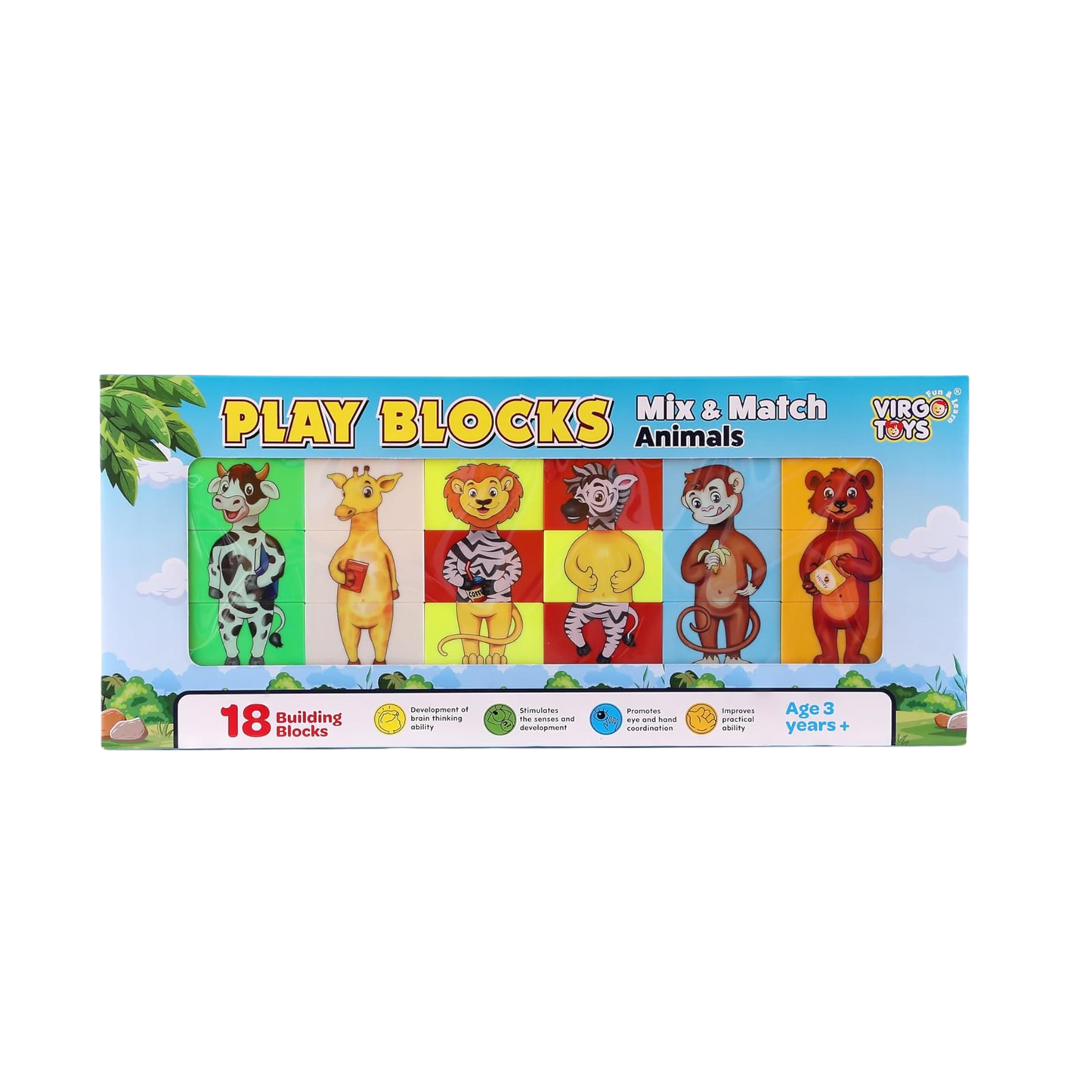 PLAY BLOCK MIX N MATCH ANIMALS