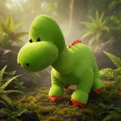 GREEN DINOSOUR SOFT TOY - 25 CMS