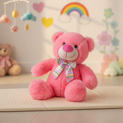 PINK TEDDY BEAR SOFT TOY – 29CM