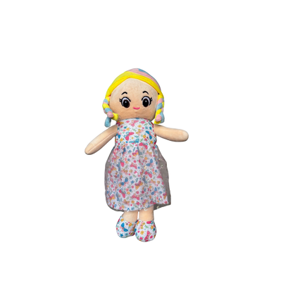 BUTTERFLY PRINT SOFT DOLL - 50 CMS
