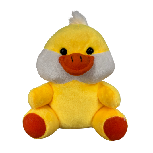 YELLOW HANGING DUCK SOFT TOY – 15 CM