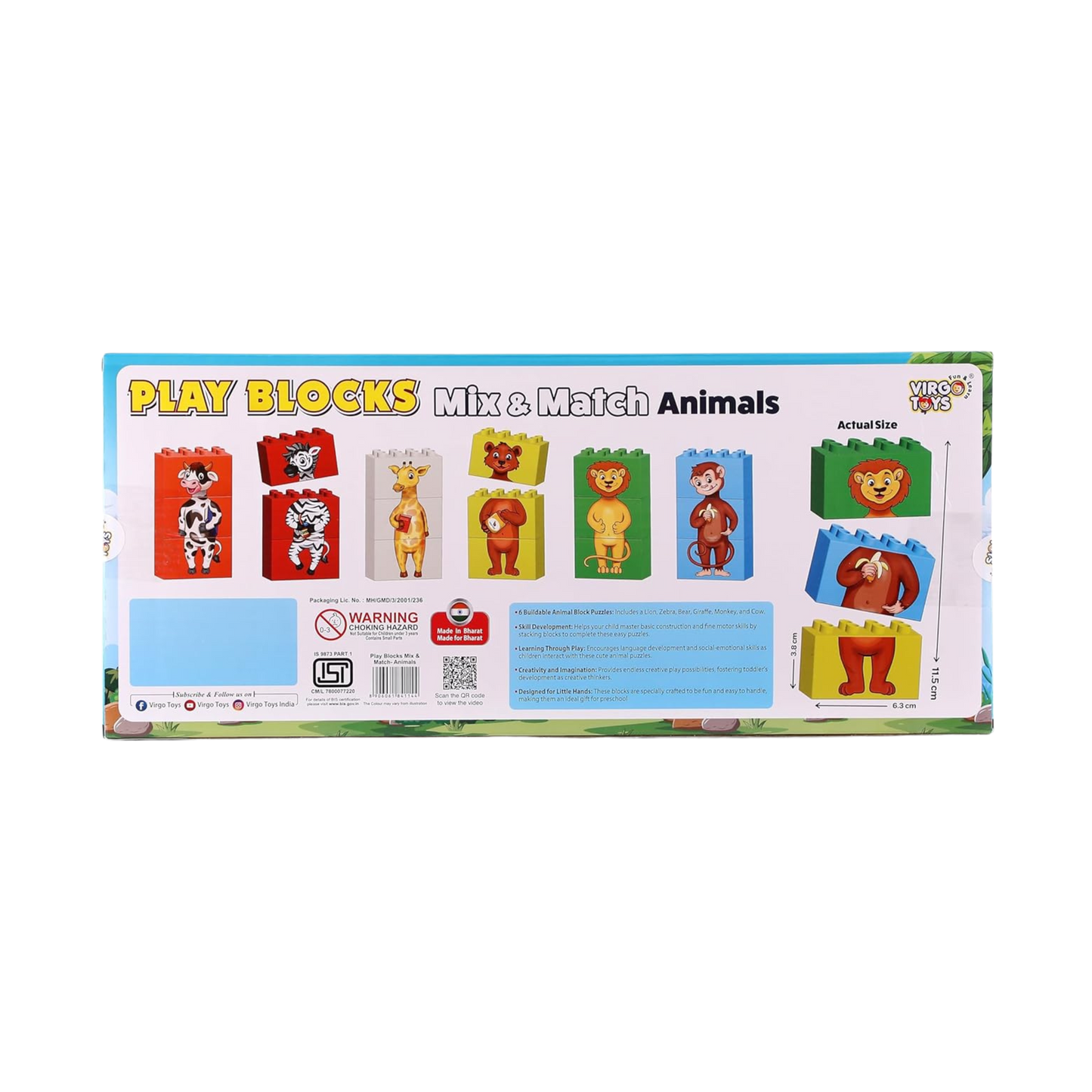PLAY BLOCK MIX N MATCH ANIMALS