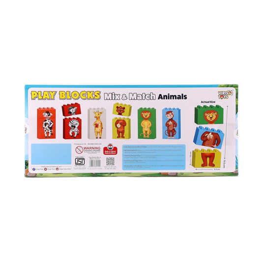 PLAY BLOCK MIX N MATCH ANIMALS