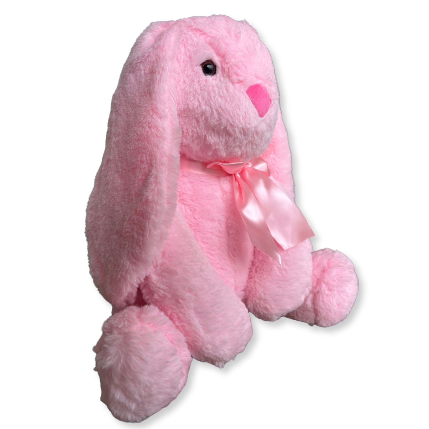 PINK BUNNY SOFT TOY WITH BOW - 62 CMS