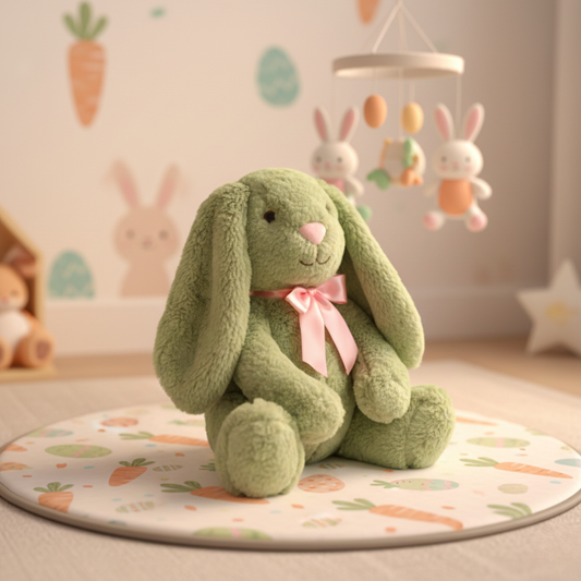 GREEN PLUSH BUNNY SOFT TOY - 36 CMS