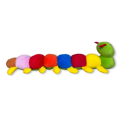 GIANT RAINBOW CATERPILLAR SOFT TOY - 83 CMS