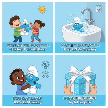 ADORABLE BLUE WHITE PLUSH TOY PAIR - 45CMS