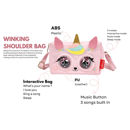 WINKING ELF SHOULDER BAG - UNICORN